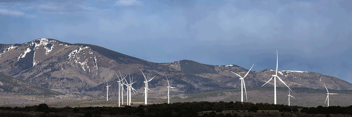 North American wind farm landscape